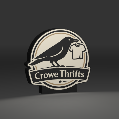 Crowe Thrifts LED light box – custom 3D printed – Lit Layer Creations